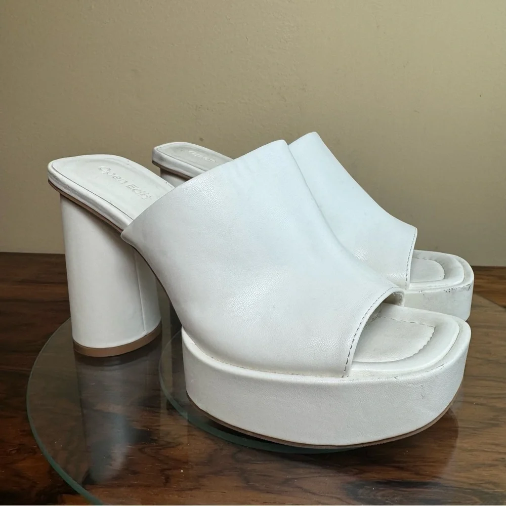 OPEN EDIT Penni Platform Slide Sandal In Ivory